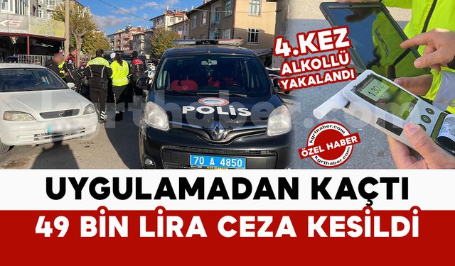 Polisin Uygulamasından Kaçan Sürücüye 49 Bin Lira Ceza