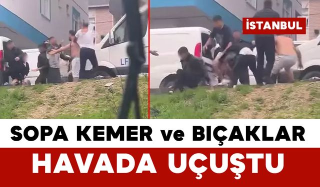Sopa, kemer ve bıçaklar havada uçuştu