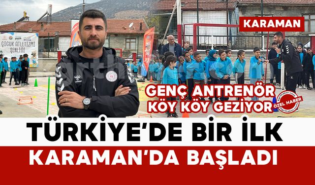 Türkiye'de ilk defa Karaman'da başladı: 57 bin öğrenci atletizmle tanıştı