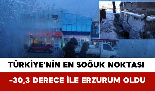 Türkiye’nin En Soğuk Noktası -30,3 Derece İle Erzurum Oldu