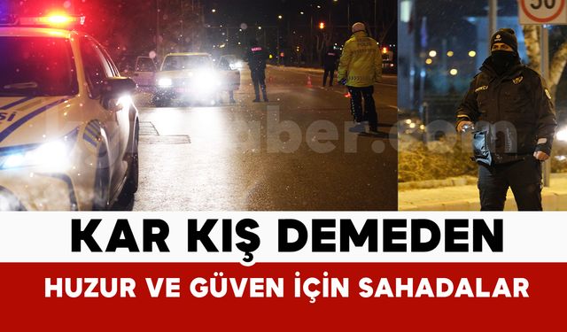 Karaman Emniyeti kar kış demeden çalışıyor