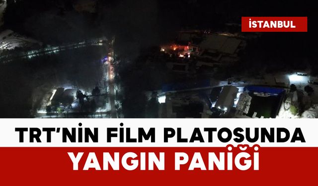 TRT'nin film platosunda yangın korkuttu