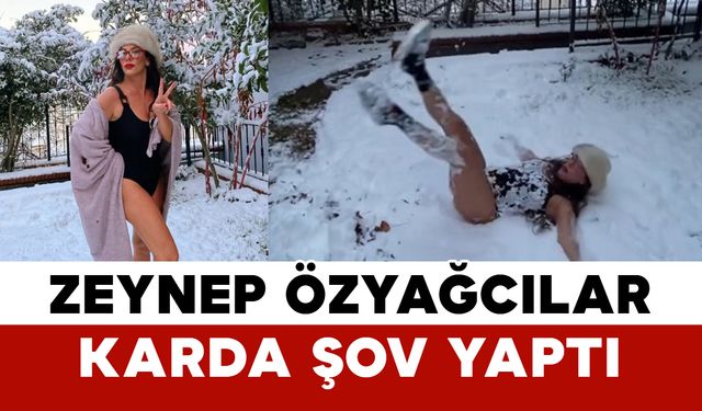 Ünlü Oyuncunun Kızı Zeynep Özyağcılar Karda Şov Yaptı