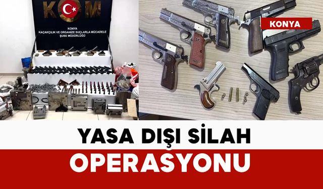 Çok sayıda silah ve parçası ele geçirildi