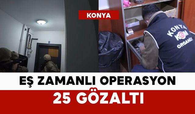 Eş zamanlı operasyon: 25 gözaltı