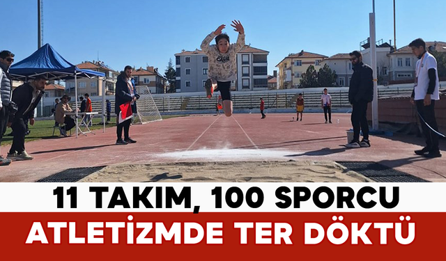 11 Takım, 100 Sporcu Atletizmde Ter Döktü