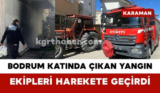 Bodrum Katında Çıkan Yangın İtfaiyeyi Harekete Geçirdi