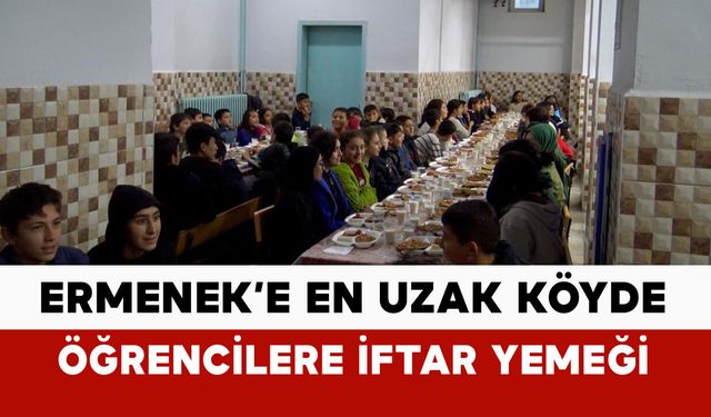 Ermenek'e en uzak köyde öğrencilere iftar yemeği