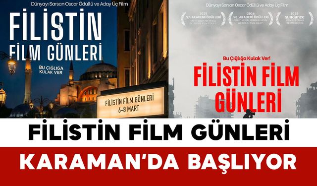 Filistin Film Günleri Karaman’da Başlıyor