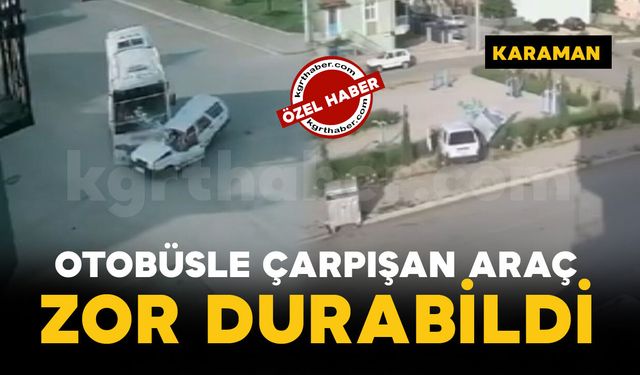 Kazada kontrolden çıkan otomobil kaldırıma çıktı: O anlar saniye saniye görüntülendi