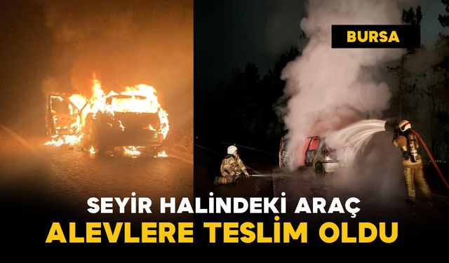 Otomobil alev alev yandı: itfaiye söndürdü