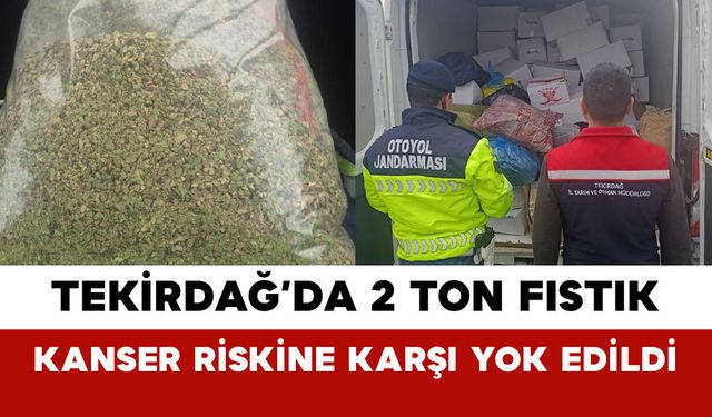 Tekirdağ’da 2 Ton Fıstık Kanser Riskine Karşı Yok Edildi