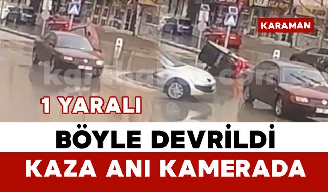 Üç tekerlekli bisiklet böyle devrildi: 1 yaralı