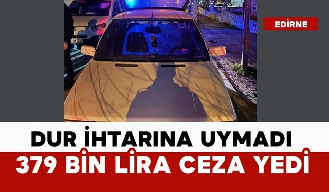 Yüksek sesle müzik dinledi, polisten kaçtı: 379 bin 246 TL ceza yedi