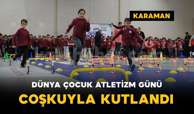 Bin 500 öğrenci Dünya Çocuk Atletizm Günü'nde hem eğlendi hem spor yaptı