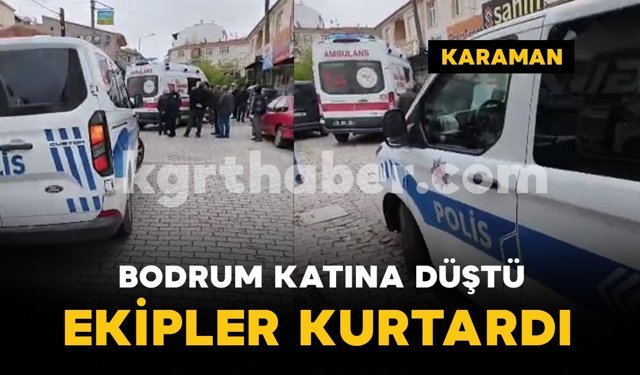 Dengesini kaybederek dükkanın bodrum girişine düştü: 1 yaralı