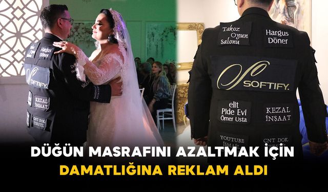 Düğün Masrafını Azaltmak İçin Damatlığına Reklam Aldı