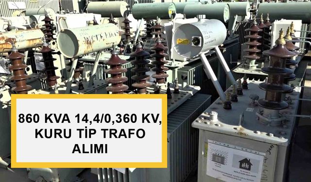 860 KVA 14,4/0,360 KV, KURU TİP TRAFO
