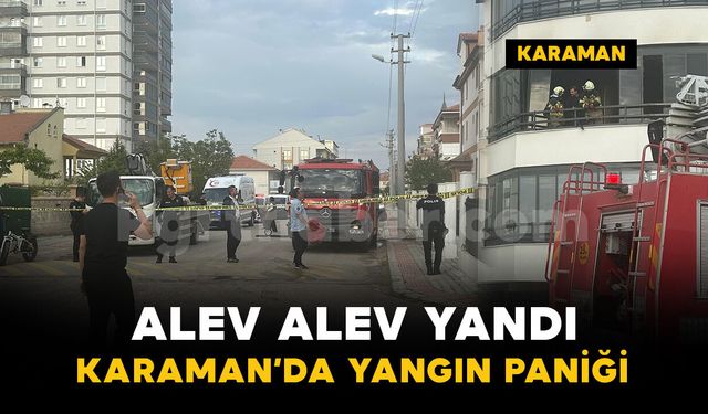 Karaman’da korkutan balkon yangını