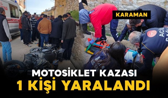 Kontrolden çıkan motosiklet devrildi: 1 yaralı