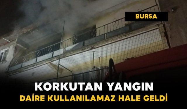 Korkutan yangın: Daire kullanılamaz hale geldi