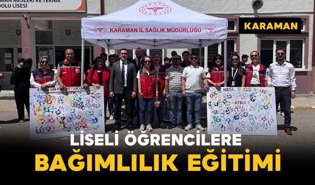 Liseli öğrencilere bağımlılık eğitimi: 3 öğrenciye bisiklet hediye edildi