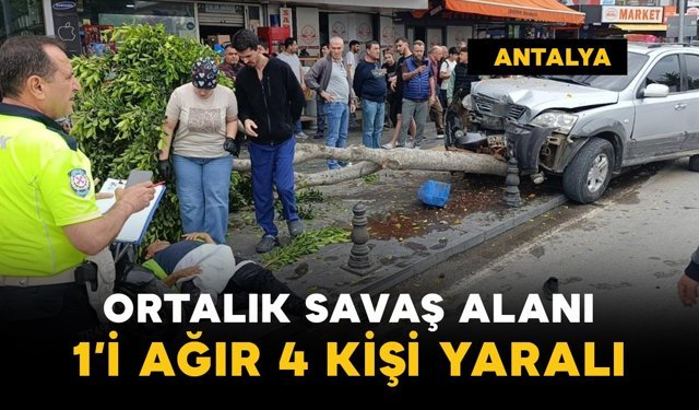 Ortalık savaş alanına döndü: 1'i ağır 4 yaralı