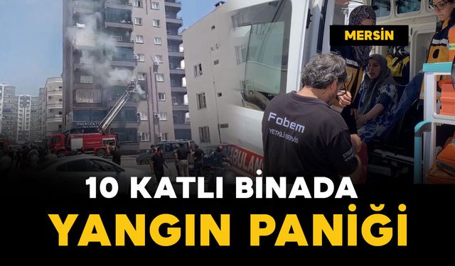 10 katlı binada yangın paniği