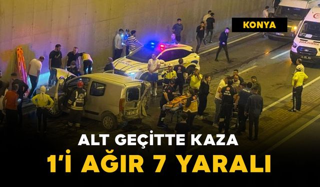 Alt geçitte feci kaza: 1'i ağır 7 kişi yaralandı