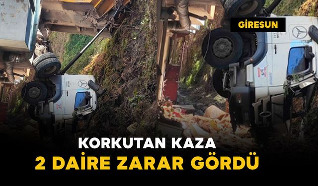 Apartman ile duvar arasına girdi: 2 daire zarar gördü