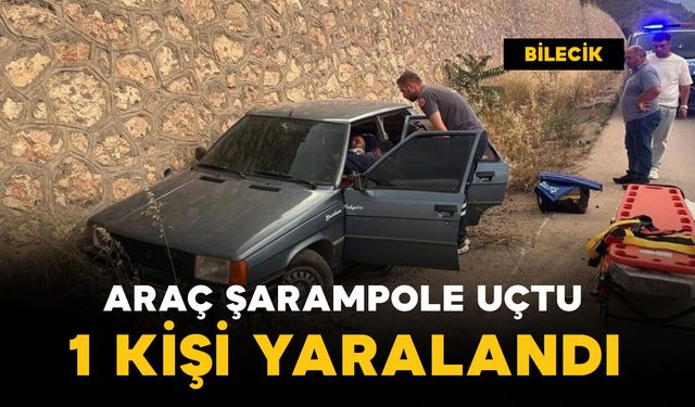 Araç şarampole uçtu: 1 kişi yaralı