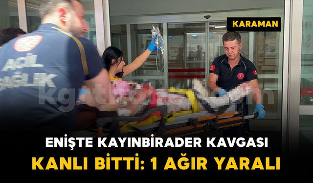 Enişte kayınbirader kavgası kanlı bitti: 1 ağır yaralı