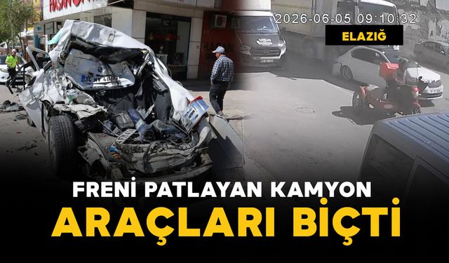 Freni patlayan kamyon araçları biçti: 10 araç zarar gördü, 5 yaralı