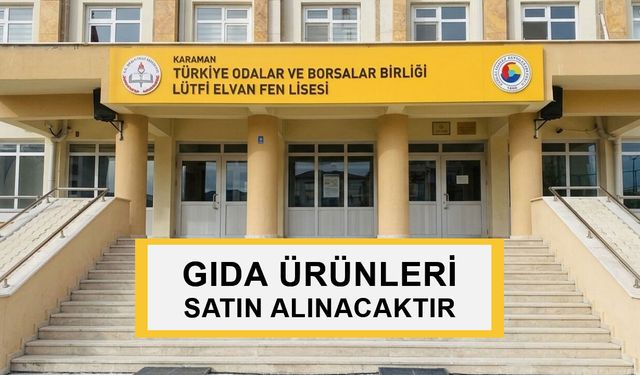 GIDA ÜRÜNLERİ SATIN ALINACAKTIR