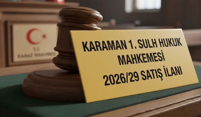 KARAMAN 1. SULH HUKUK MAHKEMESİ SATIŞ MEMURLUĞU’NDAN TAŞINMAZIN SATIŞI İLANI