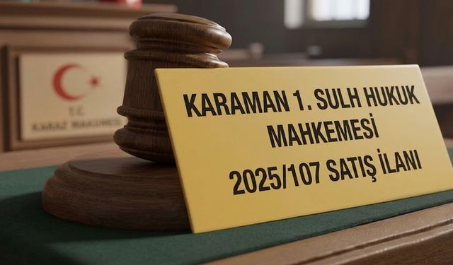 KARAMAN 1. SULH HUKUK MAHKEMESİ SATIŞ MEMURLUĞU’NDAN TAŞINMAZIN SATIŞI İLANI