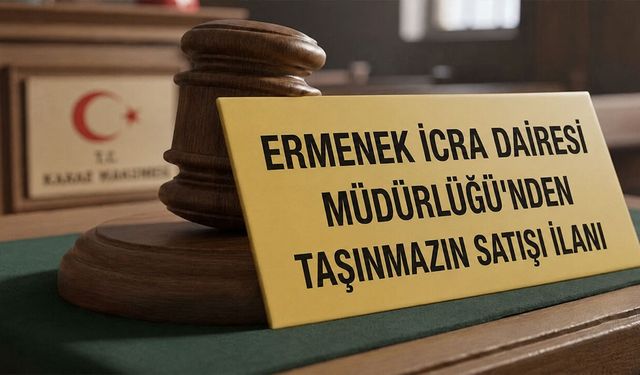 ERMENEK İCRA DAİRESİ MÜDÜRLÜĞÜ'NDEN TAŞINMAZIN SATIŞI İLANI