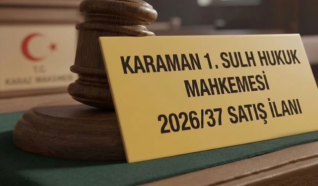 KARAMAN 1. SULH HUKUK MAHKEMESİ SATIŞ MEMURLUĞU’NDAN TAŞINMAZIN SATIŞI İLANI
