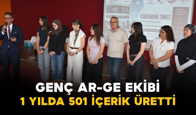 Karaman'da Genç Ar-Ge ekibi 1 yılda 501 içerik üretti