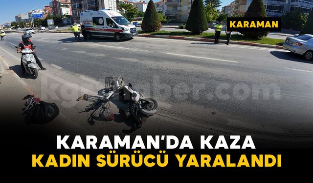 Karaman'da trafik kazası: Elektrikli bisiklet sürücüsü kadın yaralandı
