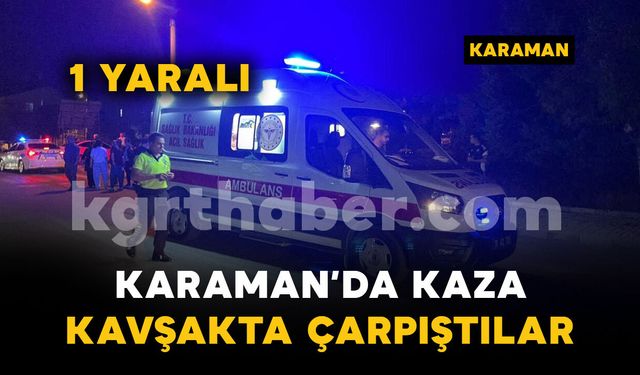 Kavşakta otomobil ile elektrikli bisiklet çarpıştı: 1 yaralı