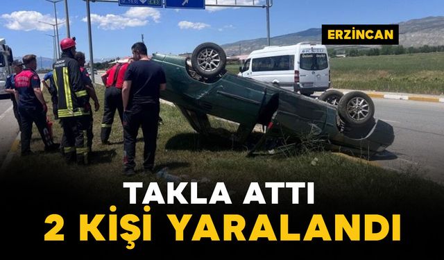 Otomobil takla attı: 2 kişi yaralandı