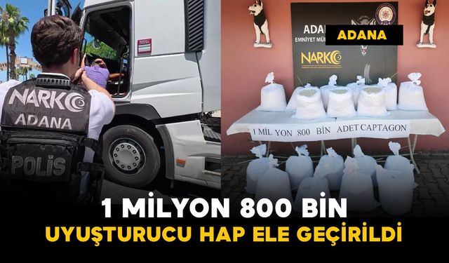 Tırda 1 milyon 800 bin uyuşturucu hap ele geçirildi