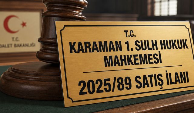 KARAMAN'DA TAŞINMAZIN SATIŞI İLANI