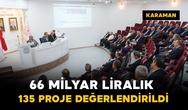 Karaman'da 66 milyar TL'lik 155 projenin son durumu değerlendirildi