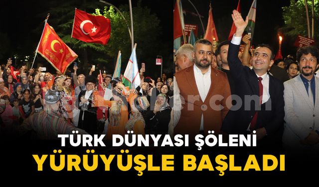 Karaman'da 8. Uluslararası Türk Dünyası Şöleni yürüyüşle başladı