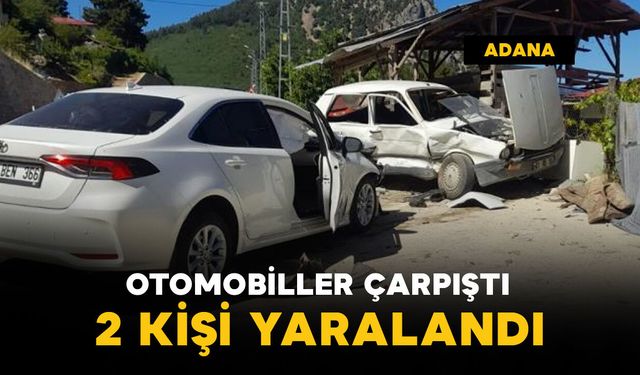 Otomobiller çarpıştı: 2 kişi yaralandı