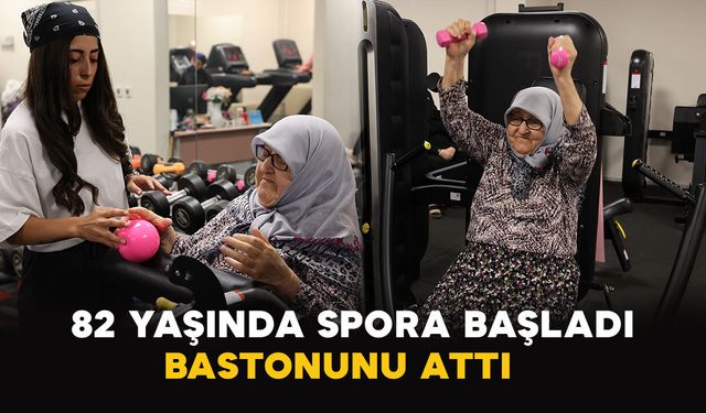 82 Yaşında Spora Başladı: Bastonunu Attı