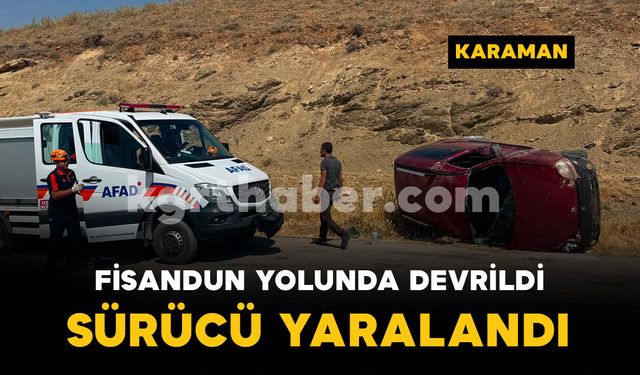 Fisandun Barajı yolunda kaza: 1 kişi yaralandı