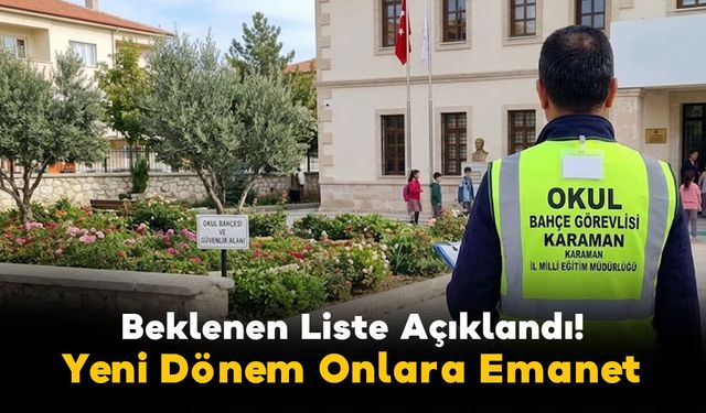 Karaman'da Okul Bahçe Görevlisi Sonuçları Belli Oldu